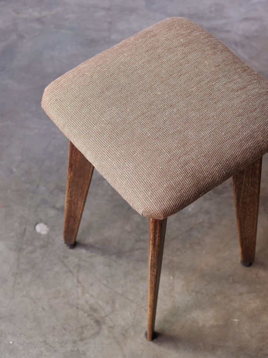 Fabric and Wood Stool