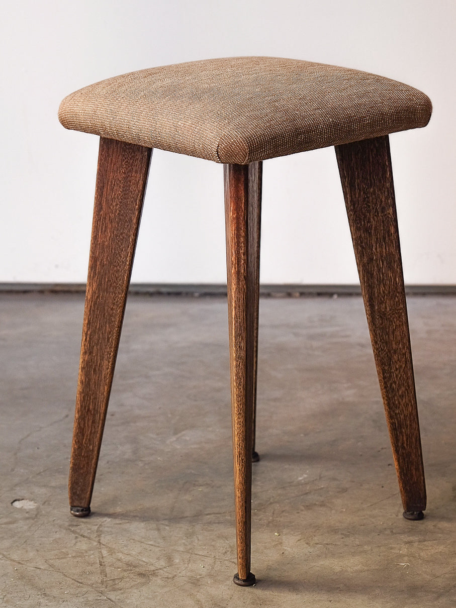 Fabric and Wood Stool