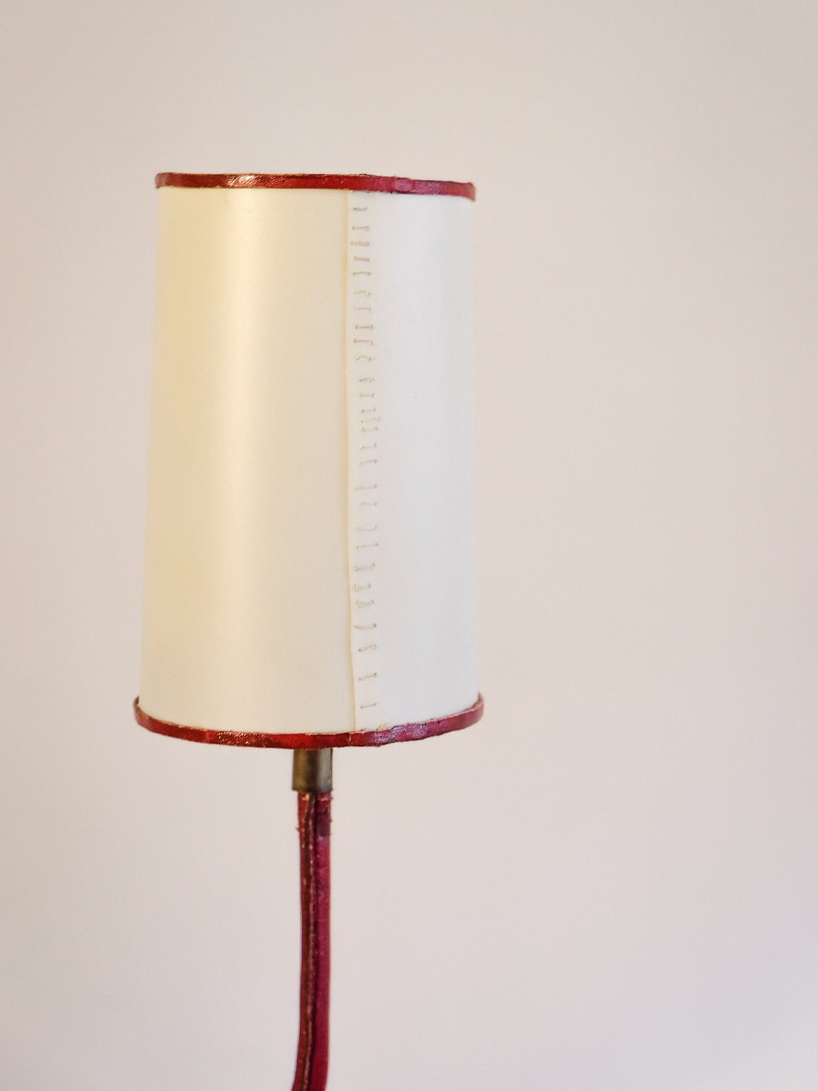 Red Leather Table Lamp