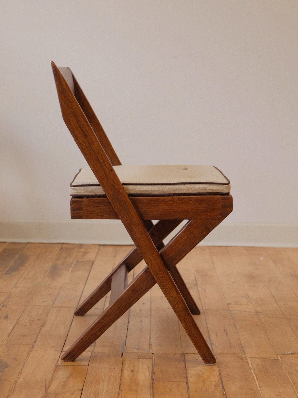 Set of 6 Pierre Jeanneret Cane Seat Wood Back Chairs