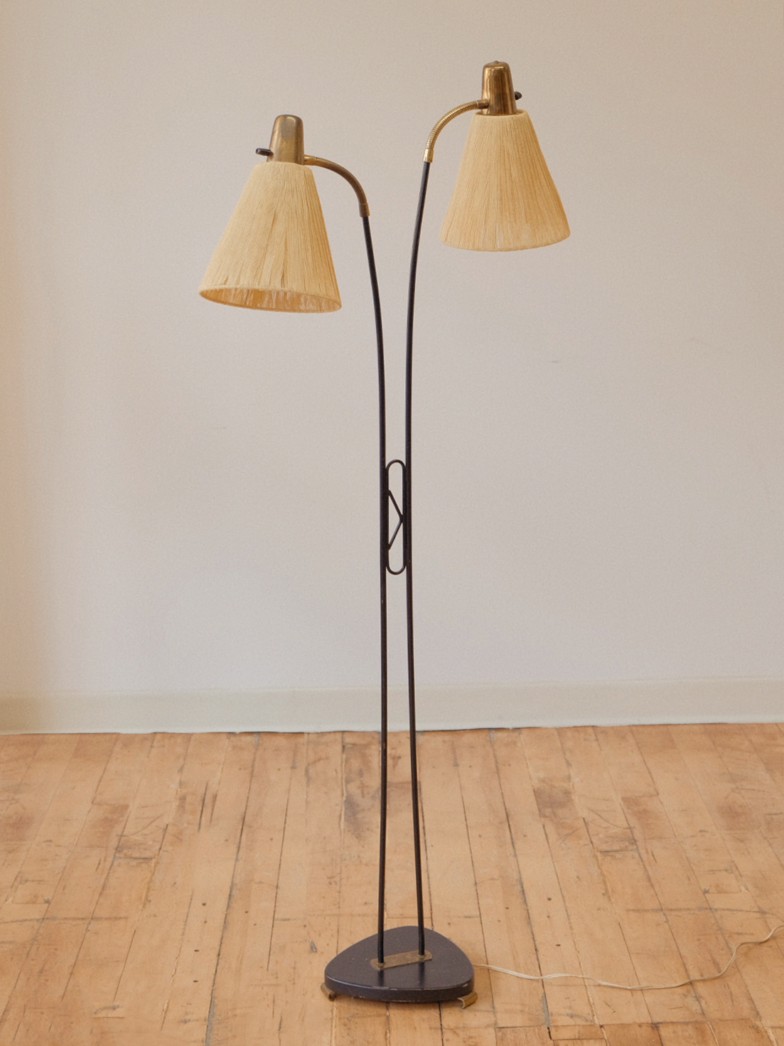 Danish Two Light Floor Lamp