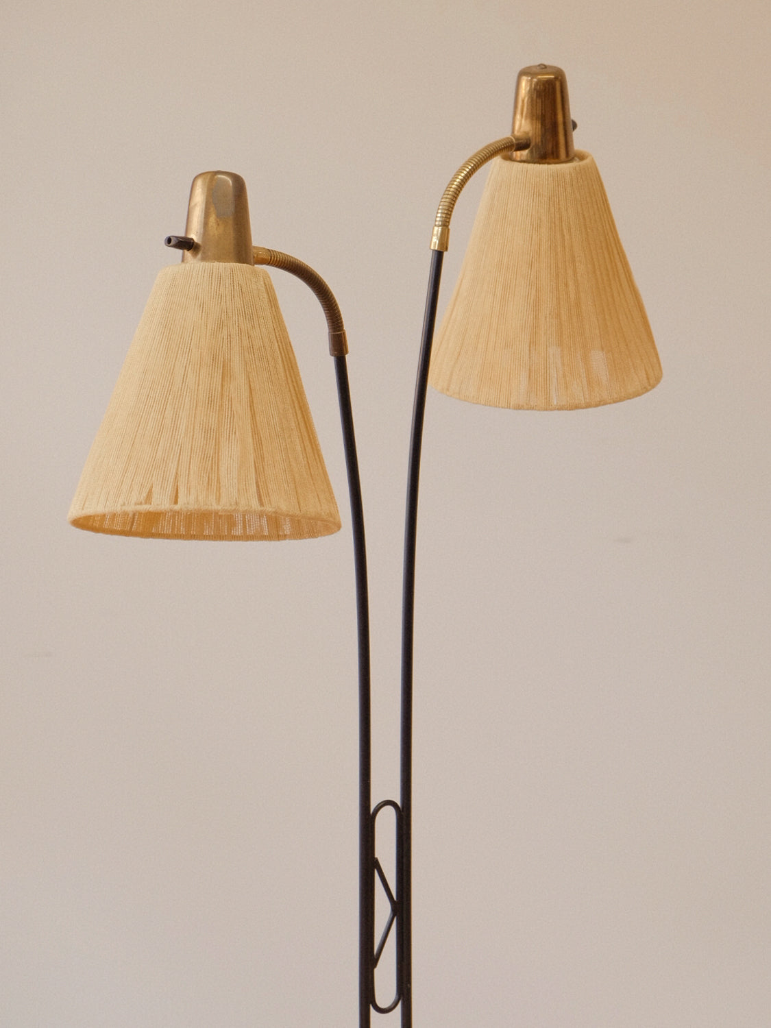 Danish Two Light Floor Lamp
