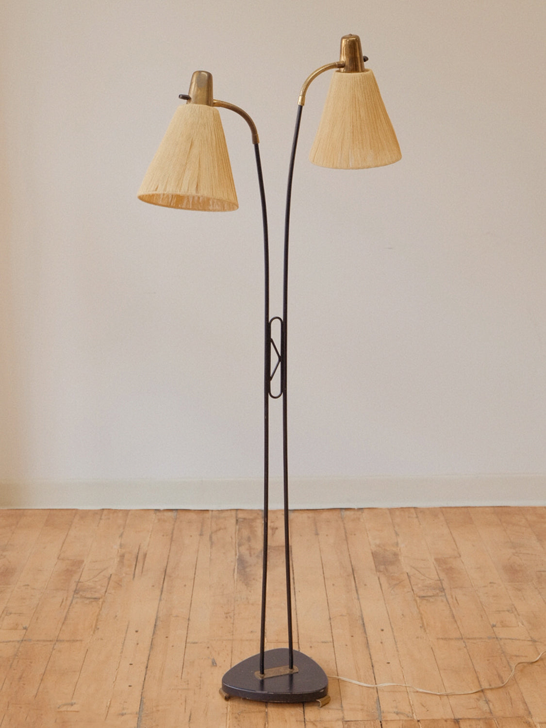 Danish Two Light Floor Lamp