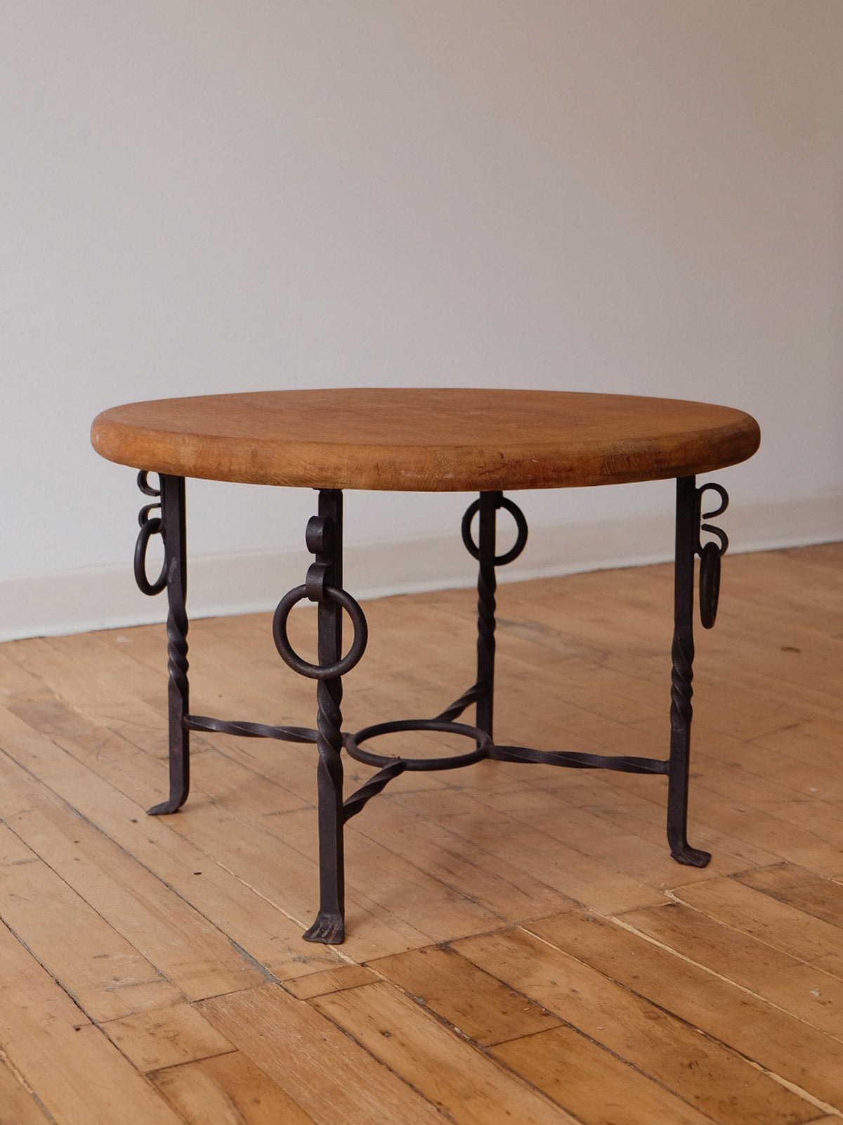 Oak and Iron Coffee Table