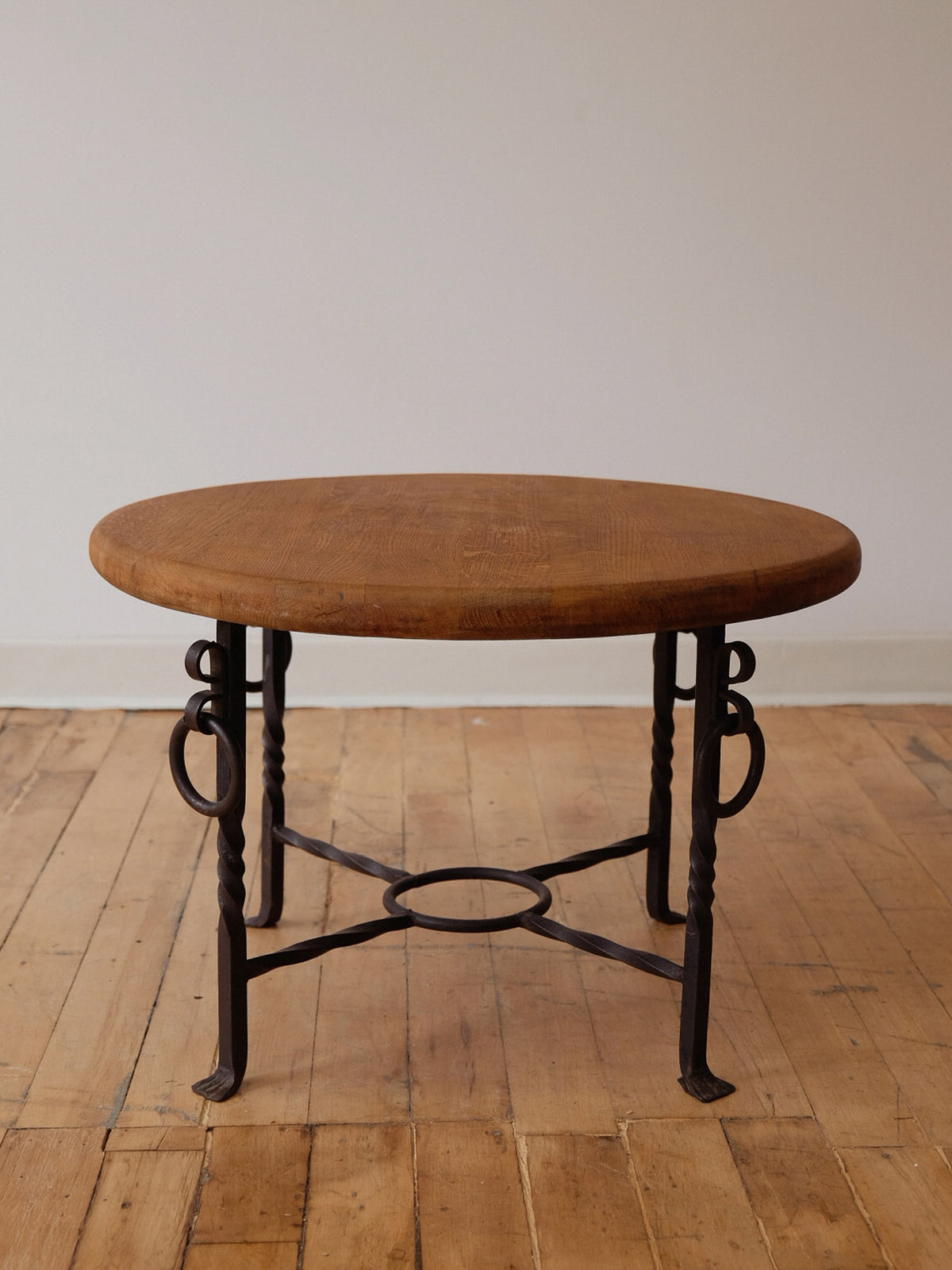 Oak and Iron Coffee Table