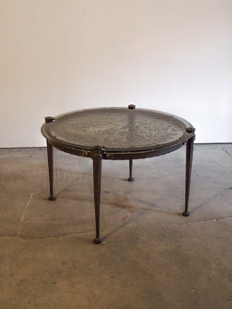 Cast Glass Circular Coffee Table
