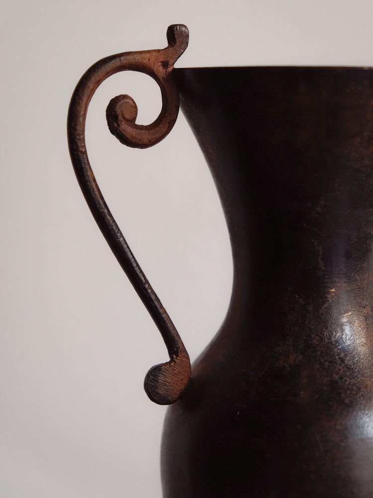 Double Handled Cast Metal Amphora