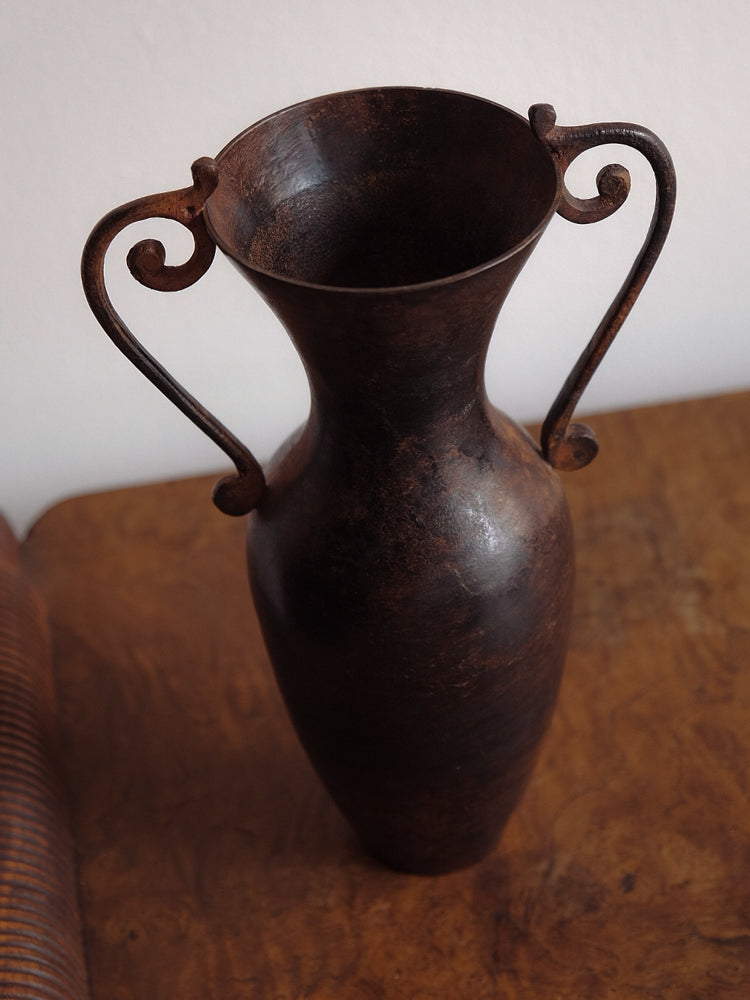 Double Handled Cast Metal Amphora