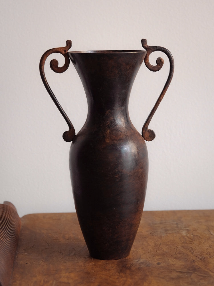 Double Handled Cast Metal Amphora