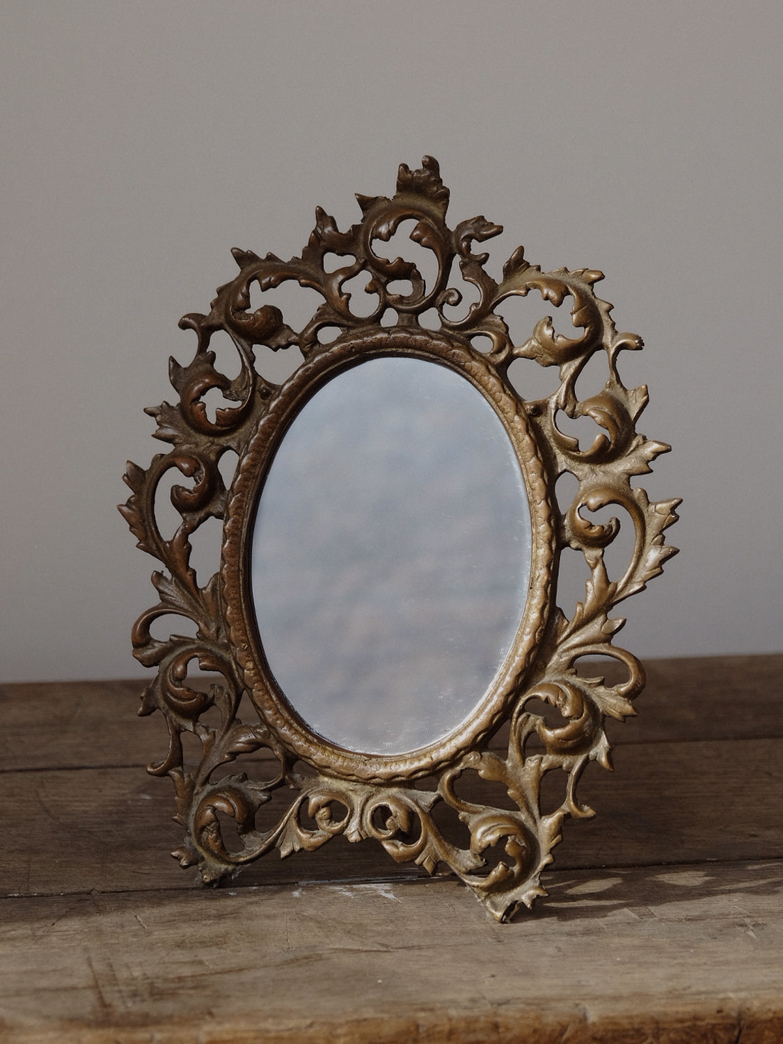Brass Table Mirror