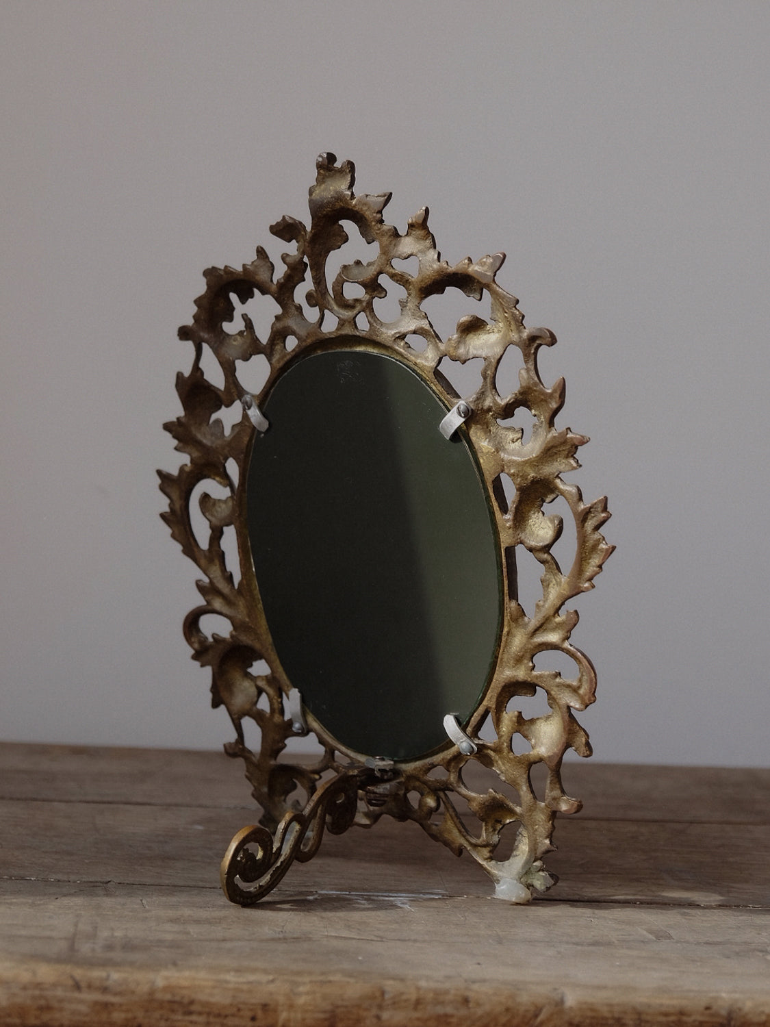 Brass Table Mirror