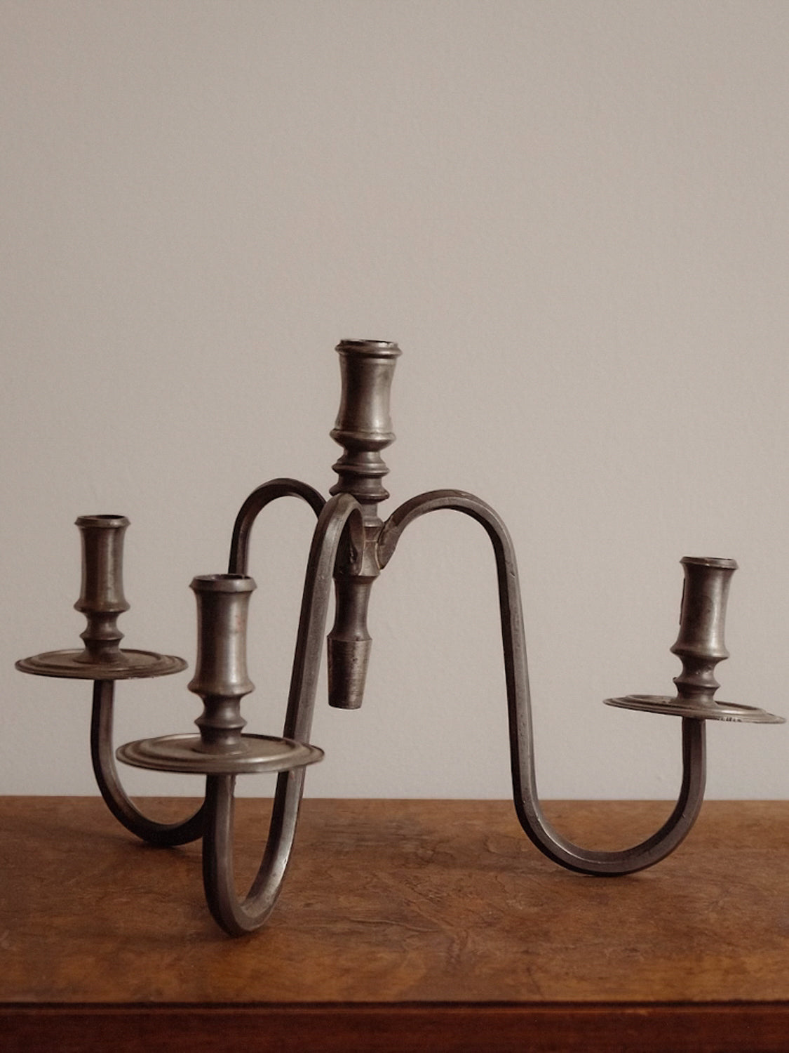 Large Pewter Candelabra