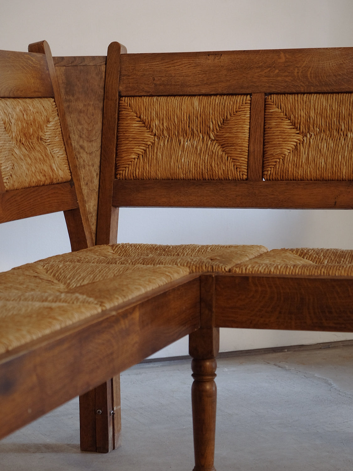 Dutch Oak Corner Bench