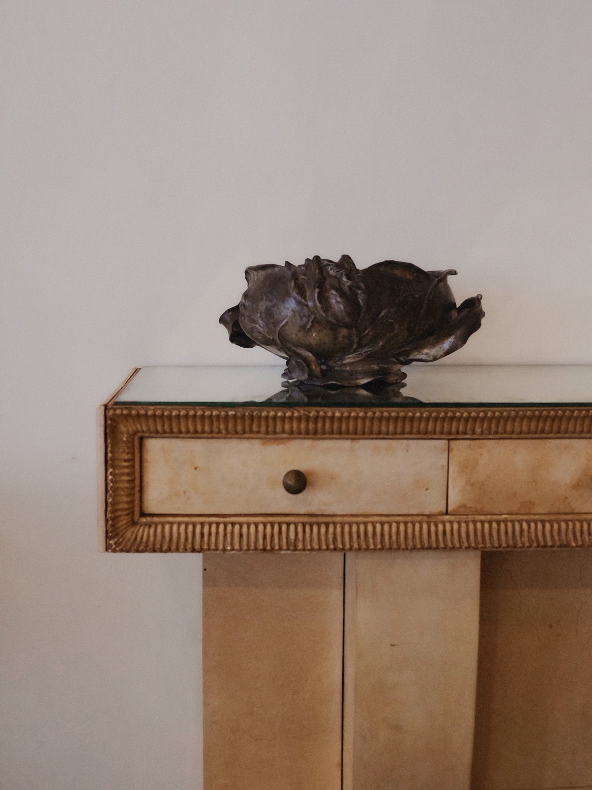 Art Nouveau Metal Bowl