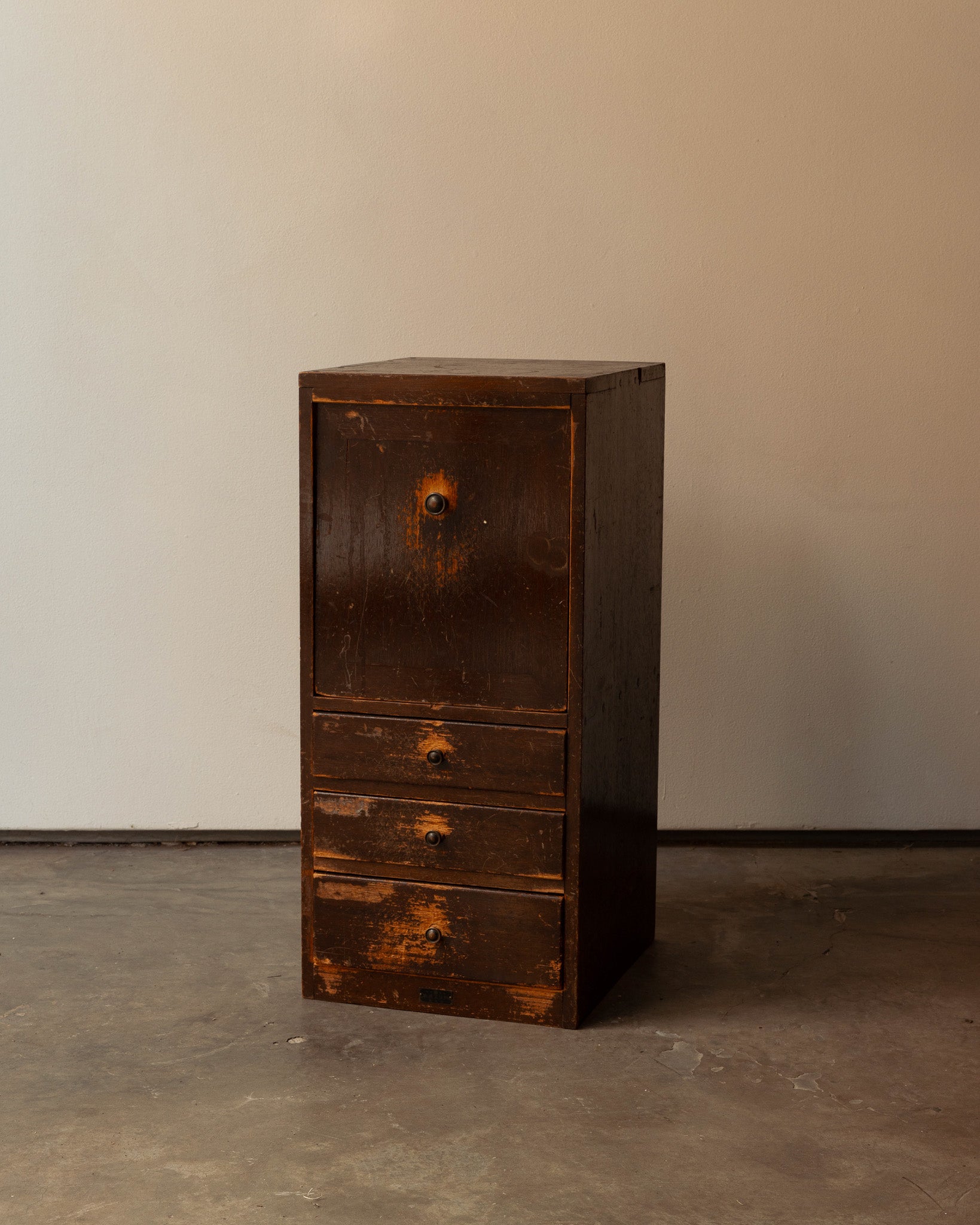 Small Japanese Side Table with Drawers