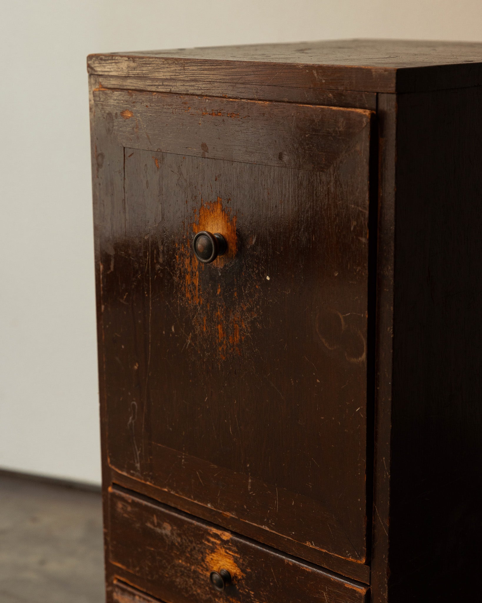 Small Japanese Side Table with Drawers