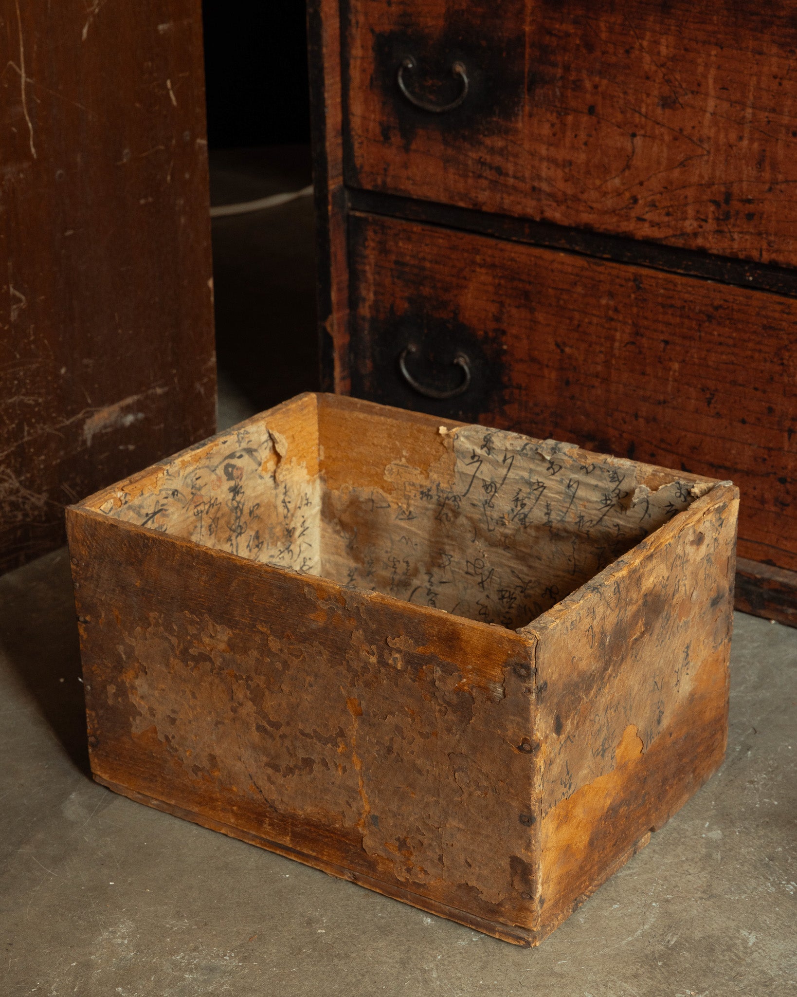 Antique Japanese Box scripture