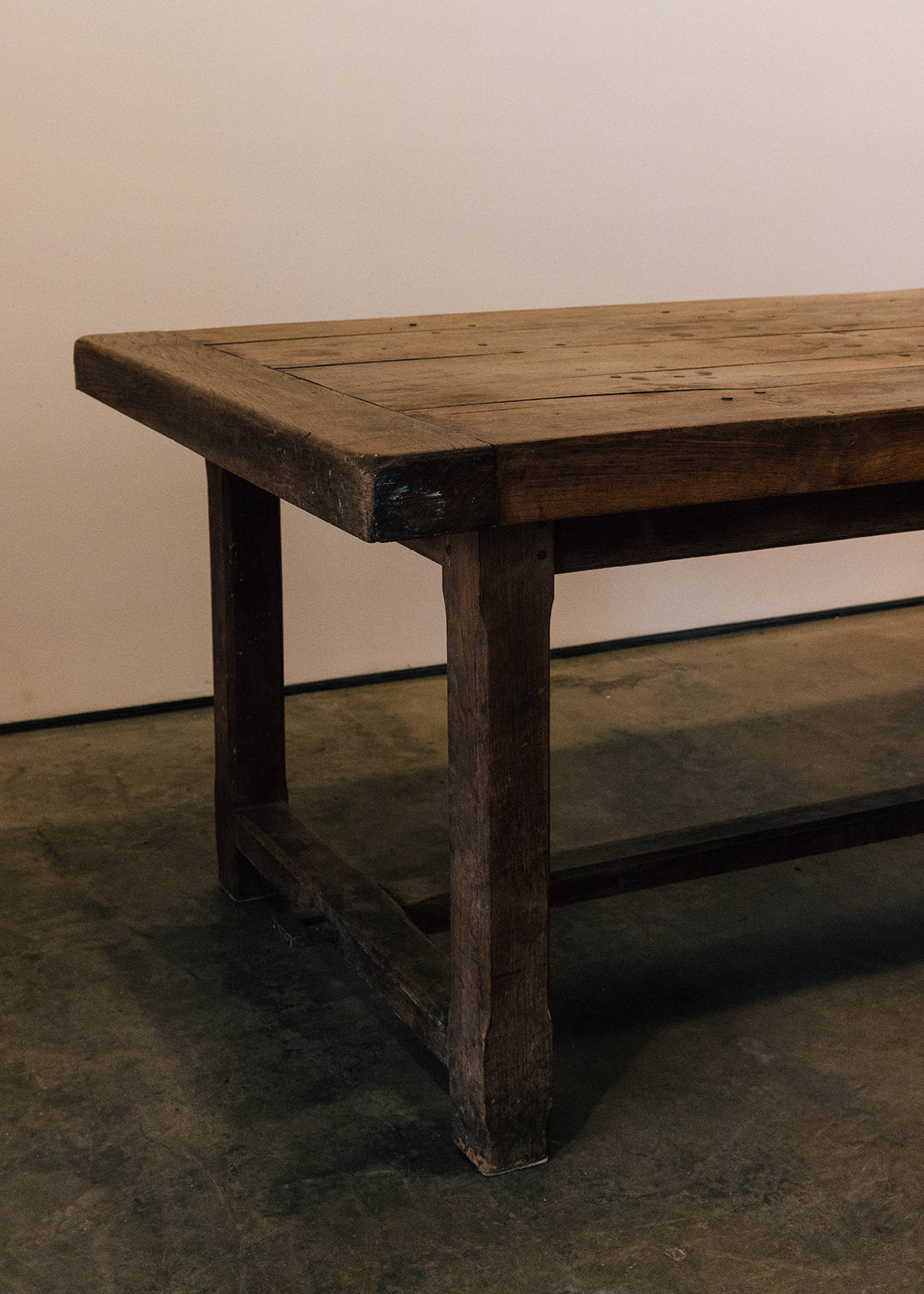 French Wooden Trestle Table