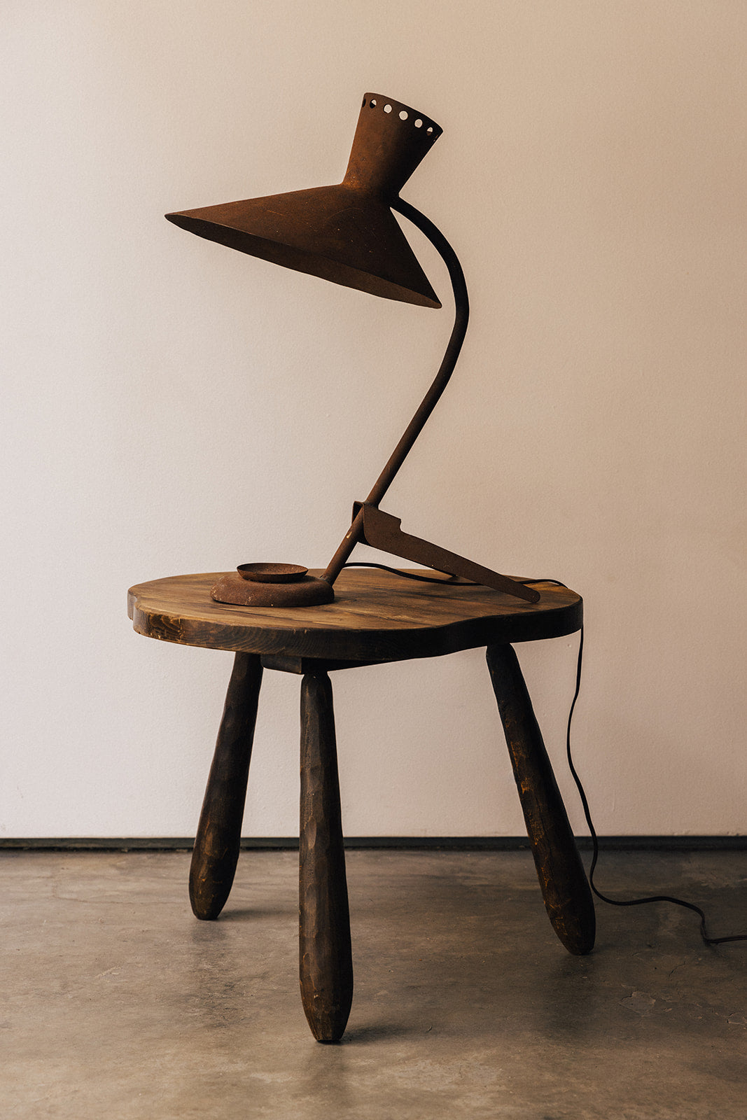 Organic Rustic Wood Accent Table