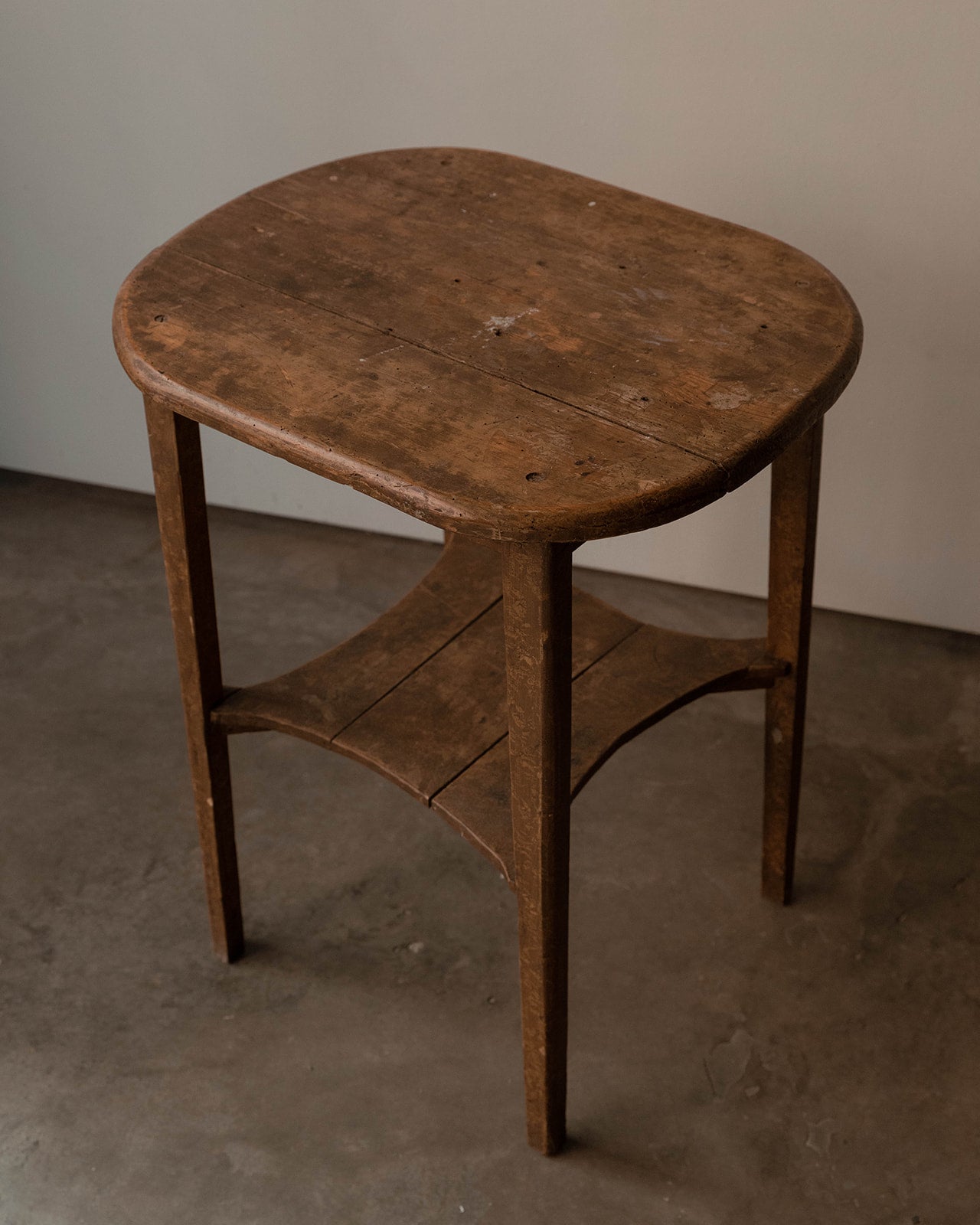 Round Occasional Table with Shelf