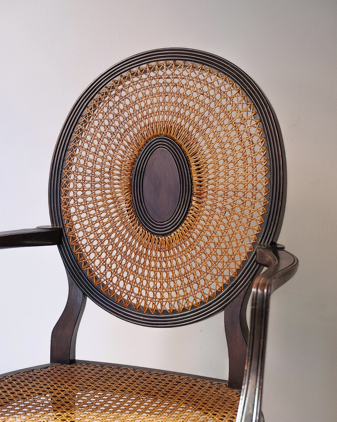 Lanut Rattan Walnut Rattan Armchair