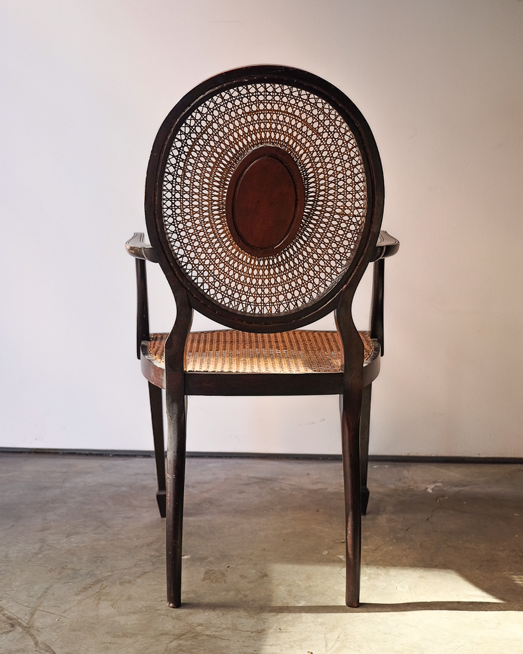 Lanut Rattan Walnut Rattan Armchair